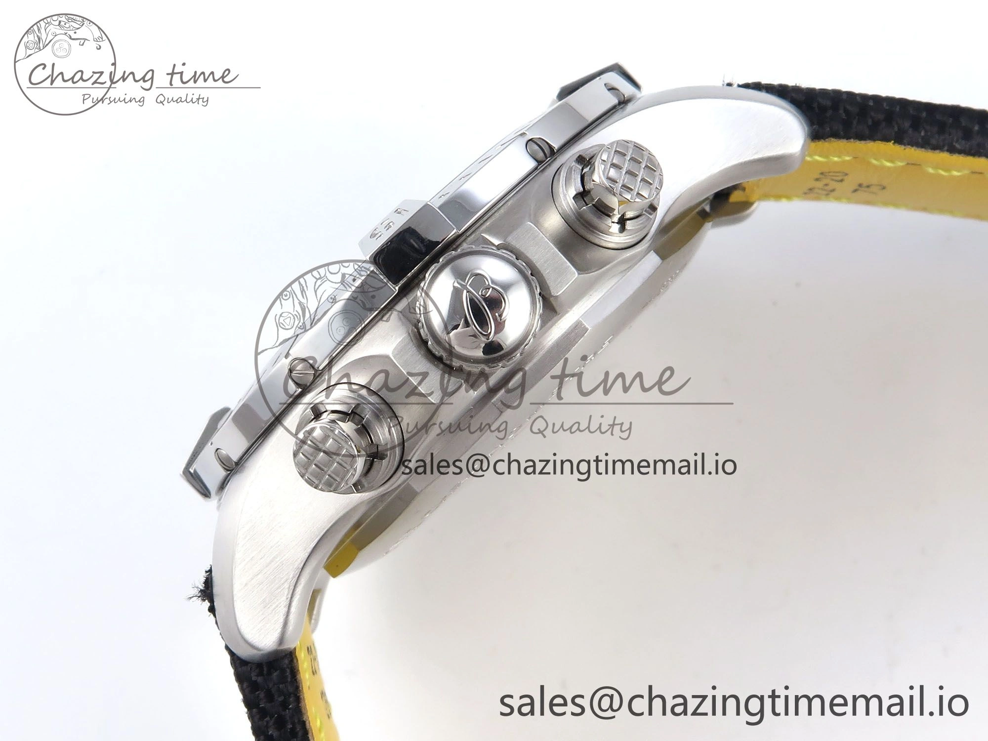 Avenger Chrono 45mm SS TF 1:1 Best Edition Black Dial on Black Nylon Strap A AllSeason 5430