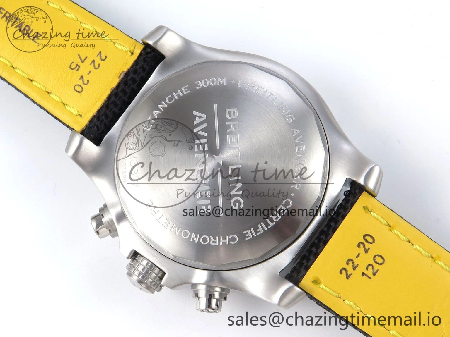 Avenger Chrono 45mm SS TF 1:1 Best Edition Black Dial on Black Nylon Strap A AllSeason 5430