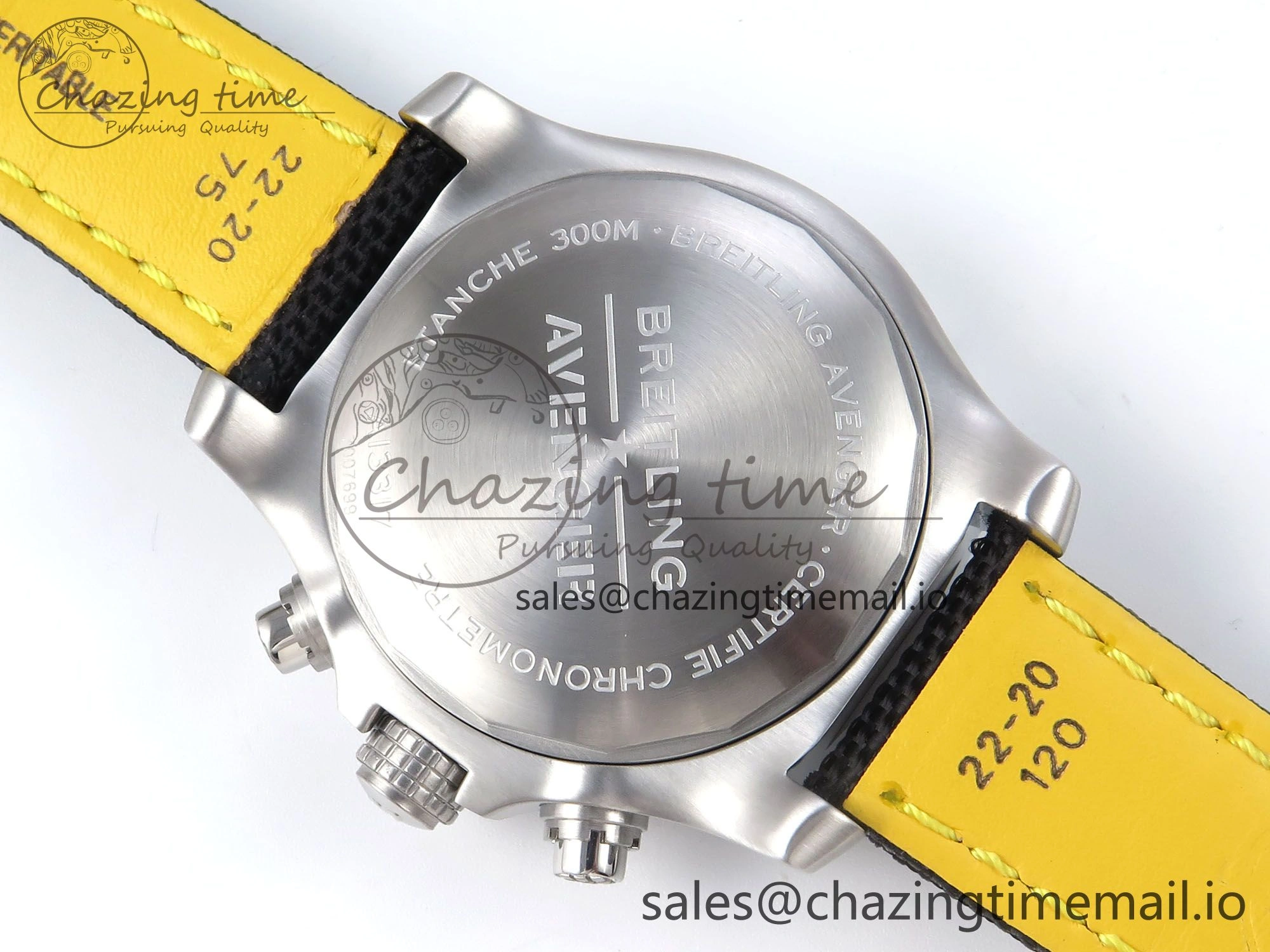 Avenger Chrono 45mm SS TF 1:1 Best Edition Black Dial on Black Nylon Strap A AllSeason 5430