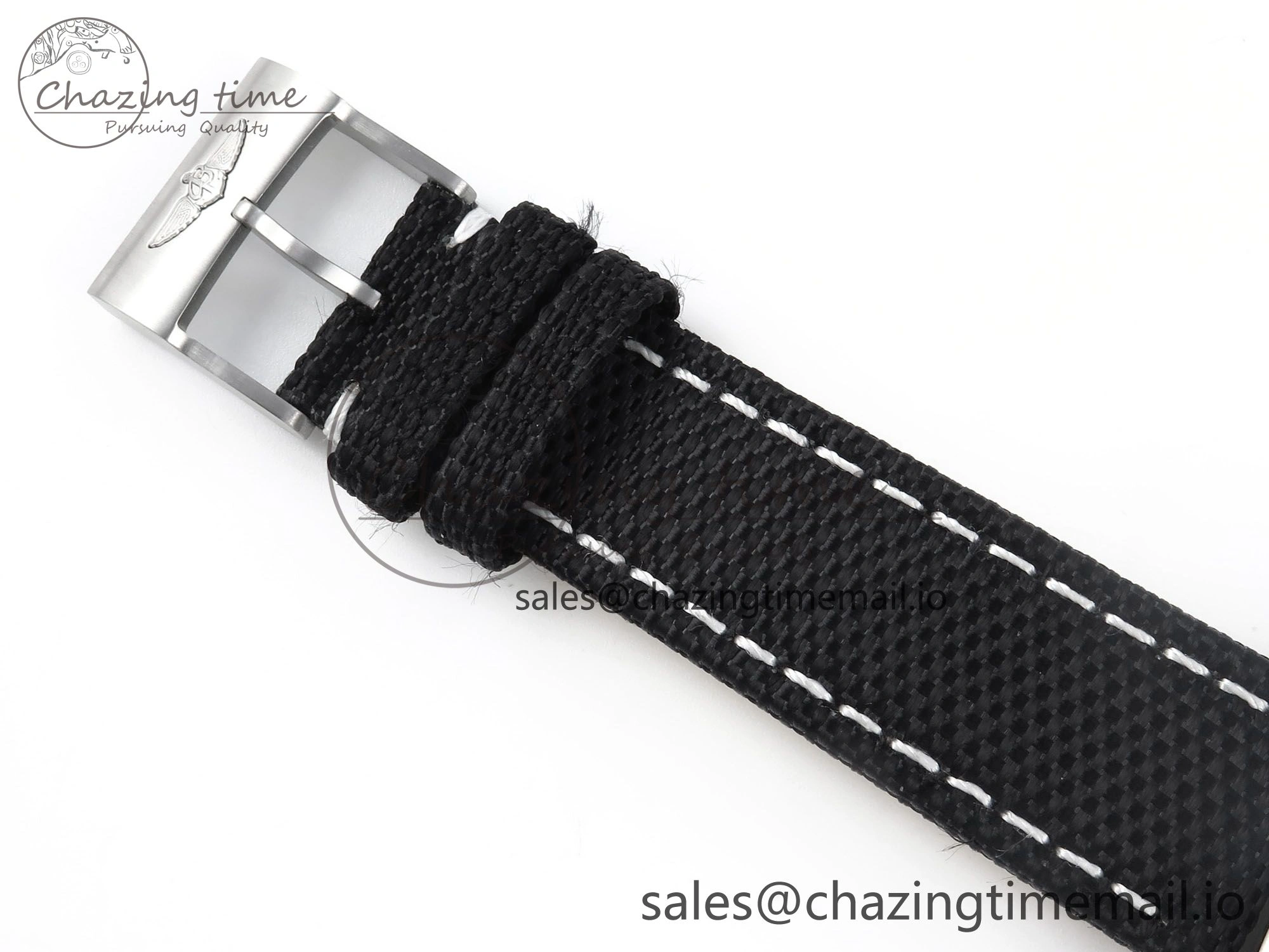 Avenger Chrono 45mm SS TF 1:1 Best Edition Black Dial on Black Nylon Strap A AllSeason 5430