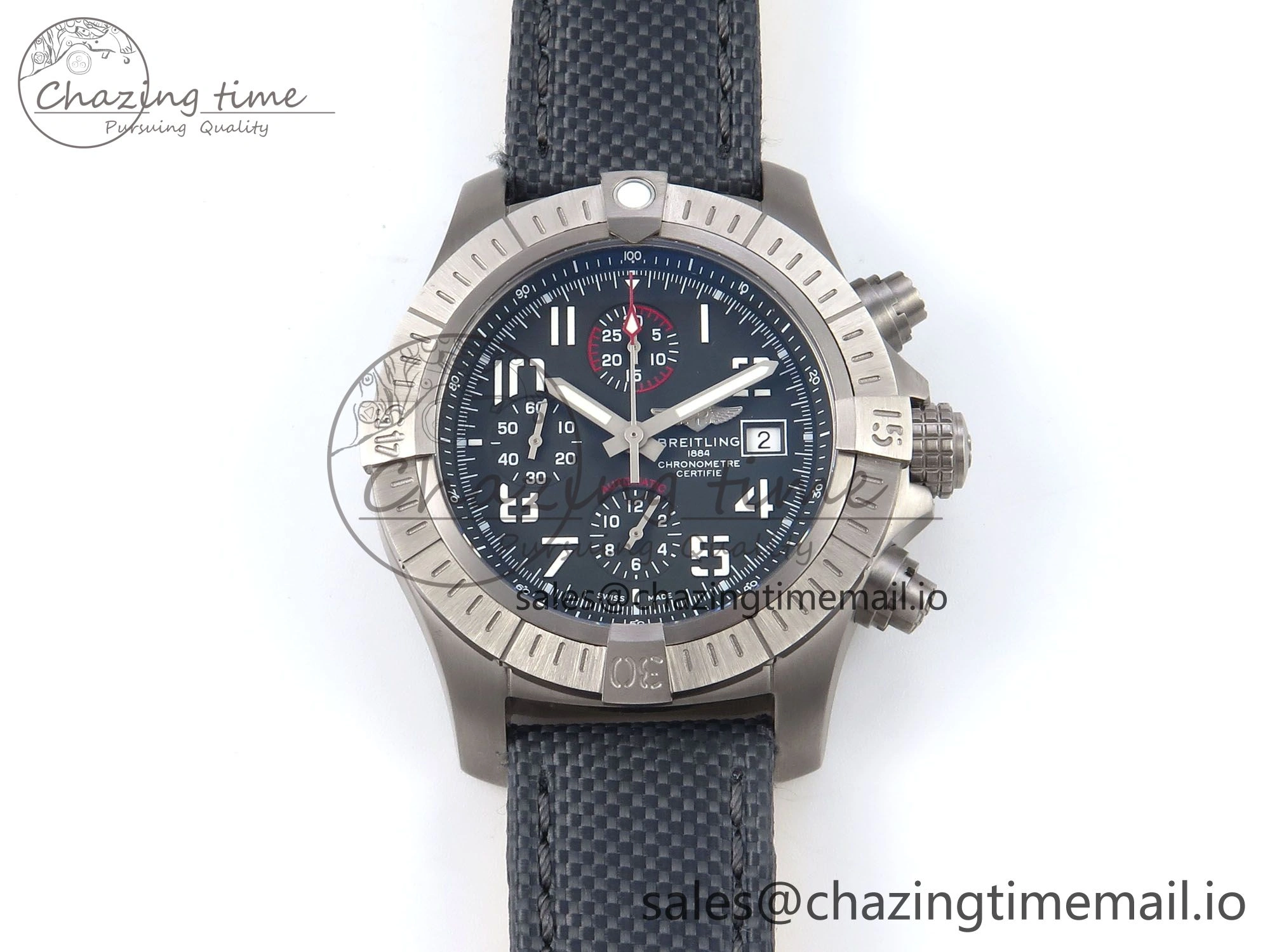 Vibrant Avenger Chrono 45mm TF 1:1 Best Edition Gray Dial on Gray Nylon Strap A 5432