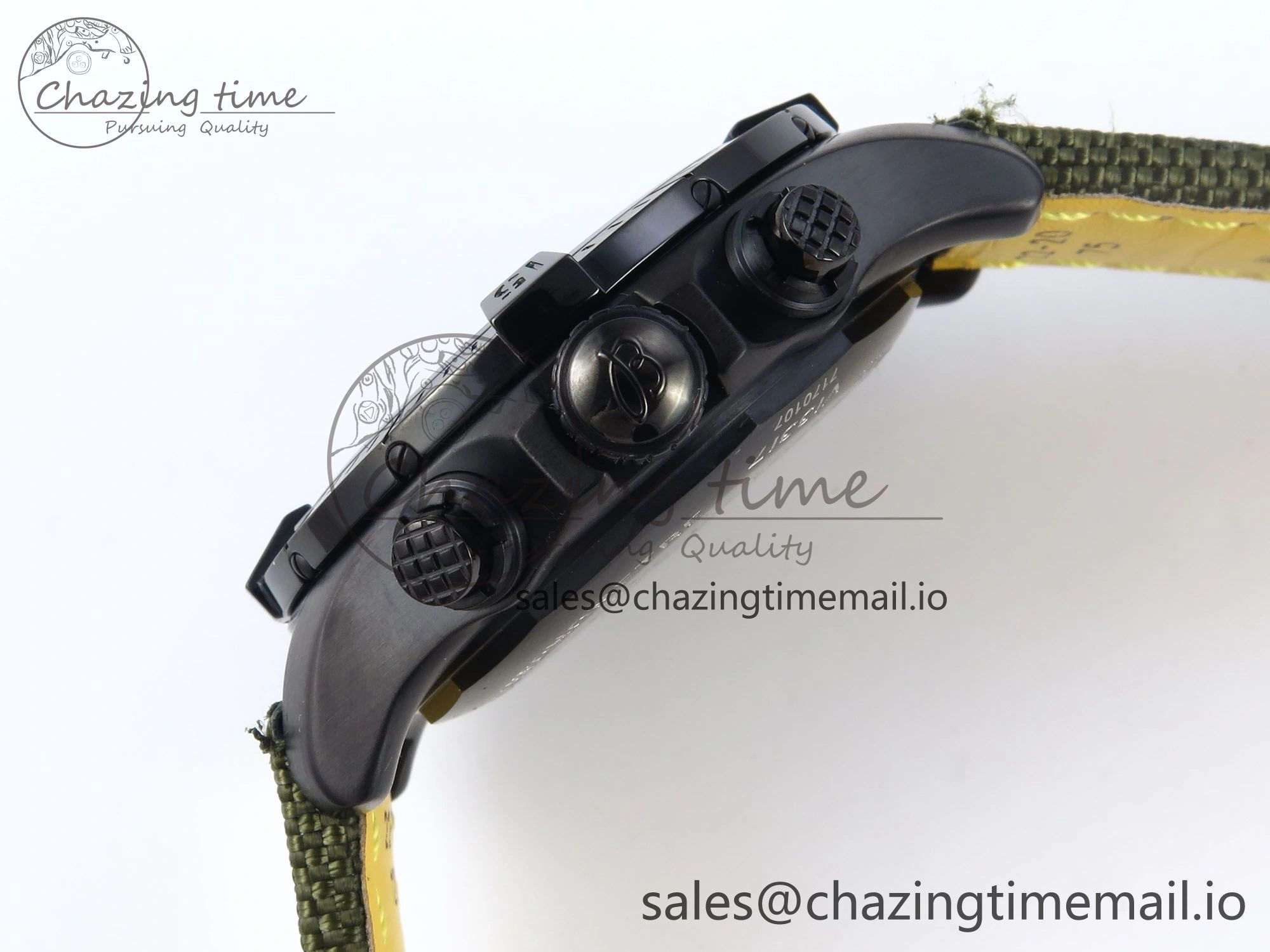 Avenger Chrono 45mm TF 1:1 Best Edition Green Dial on Green Nylon Strap A Seasonal 5434