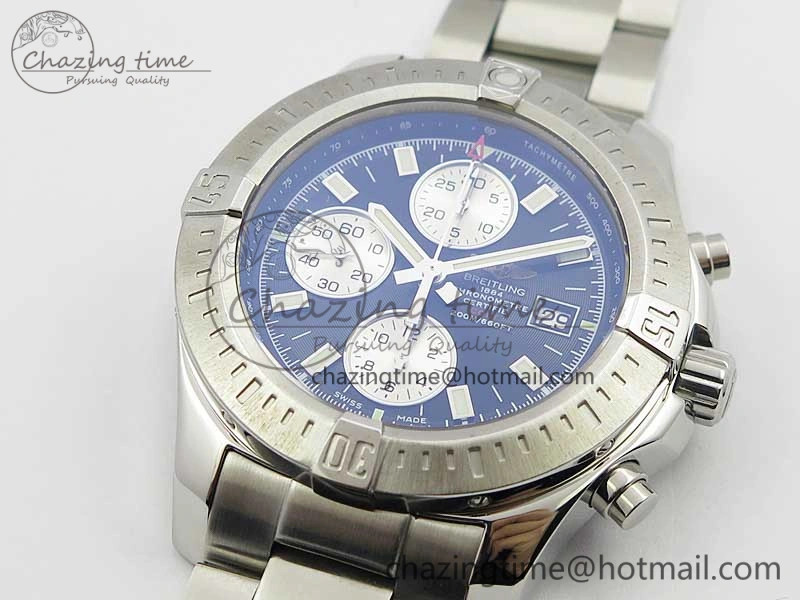 Avenger Chronograph 43mm SS B12F Best Edition Black Dial on SS Bracelet A Lightweight 5584
