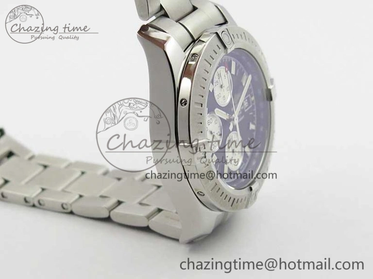 Avenger Chronograph 43mm SS B12F Best Edition Black Dial on SS Bracelet A Lightweight 5584
