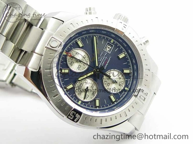 OdorResistant Avenger Chronograph 43mm SS B12F Best Edition Blue Dial on SS Bracelet A 5582