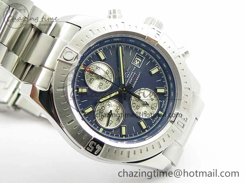 OdorResistant Avenger Chronograph 43mm SS B12F Best Edition Blue Dial on SS Bracelet A 5582