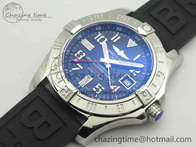 Avenger GMT A32390 SS GF 1:1 Best Edition Black Dial On Rubber Strap A UrbanStyle 5647