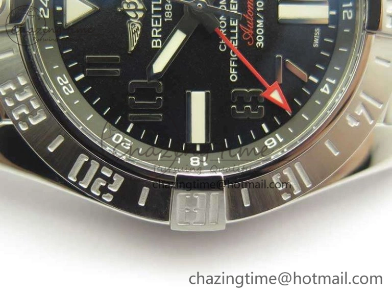 Avenger GMT A32390 SS GF 1:1 Best Edition Black Dial On SS Bracelet A MoistureWicking 5649