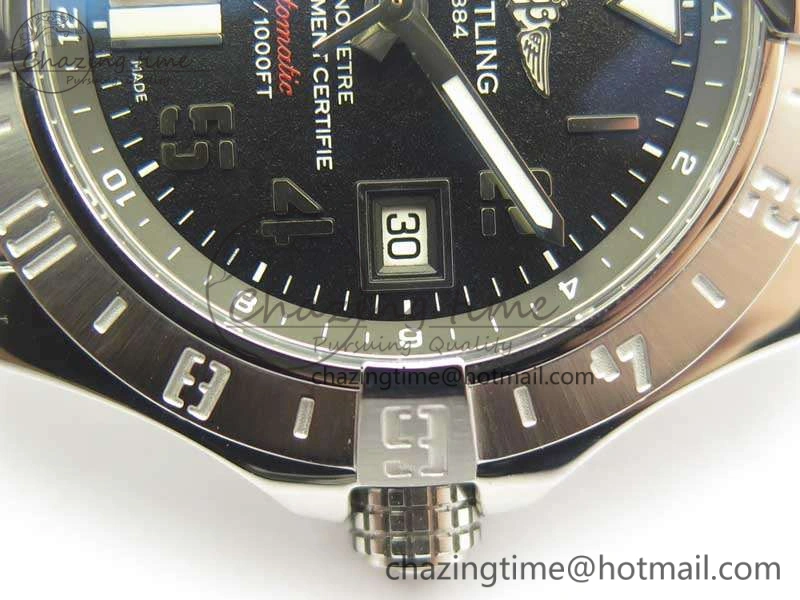 Avenger GMT A32390 SS GF 1:1 Best Edition Black Dial On SS Bracelet A MoistureWicking 5649