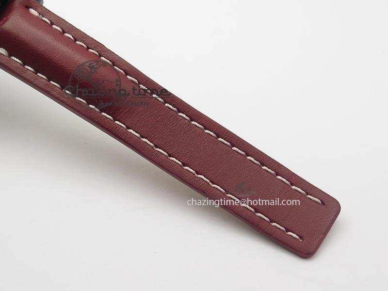 Flexible Avenger GMT DLC Black Stick Marker Textured Dial Black Inner Bezel On Leather Strap A 5767