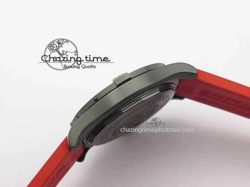 Avenger GMT DLC GF Best Edition Black Forged Carbon Dial On Red Rubber Strap A Premium 5720