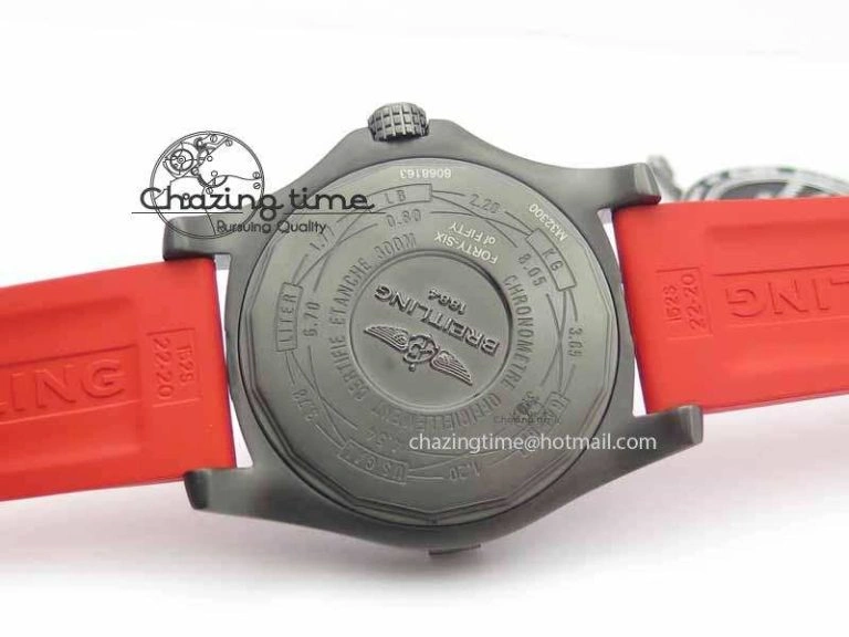 Avenger GMT DLC GF Best Edition Black Forged Carbon Dial On Red Rubber Strap A Premium 5720