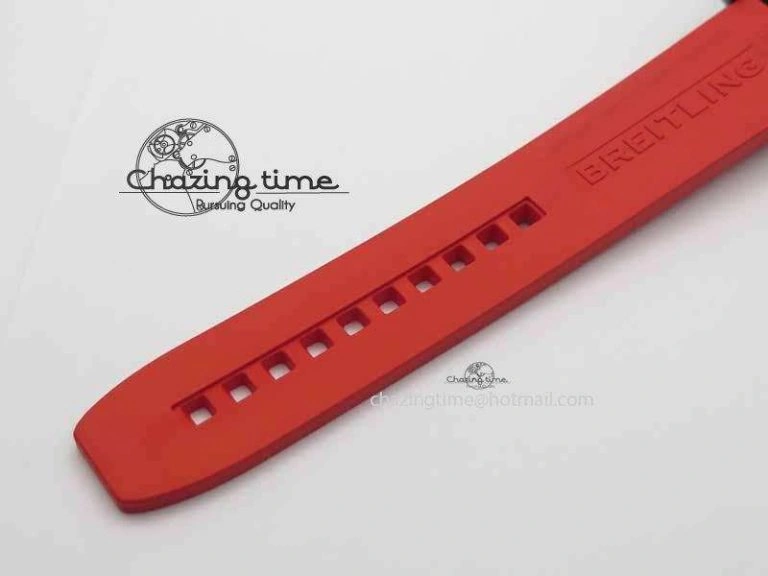 Avenger GMT DLC GF Best Edition Black Forged Carbon Dial On Red Rubber Strap A Premium 5720
