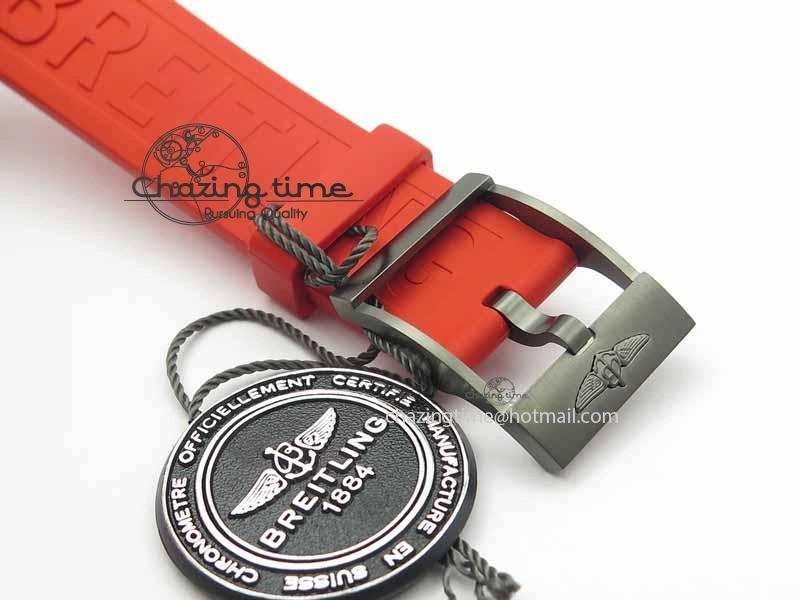 Avenger GMT DLC GF Best Edition Black Forged Carbon Dial On Red Rubber Strap A Premium 5720