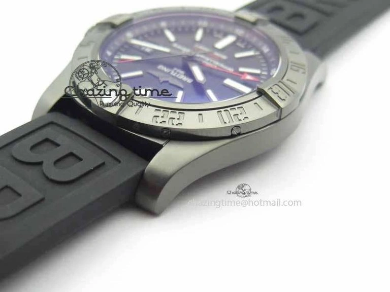 Avenger GMT DLC GF Best Edition Black Sticks Marker Dial On Rubber Strap A Affordable 5734
