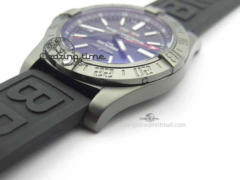 Avenger GMT DLC GF Best Edition Black Sticks Marker Dial On Rubber Strap A Affordable 5734