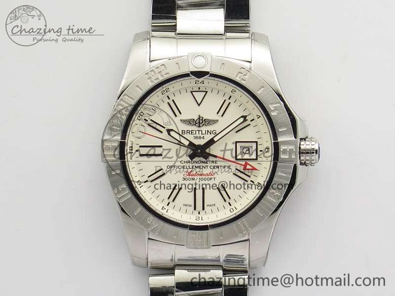 Avenger GMT SS GF 1-1 Best Edition White Sticks Marker Dial On SS Bracelet A Comfortable 5711