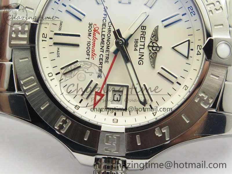 Avenger GMT SS GF 1-1 Best Edition White Sticks Marker Dial On SS Bracelet A Comfortable 5711