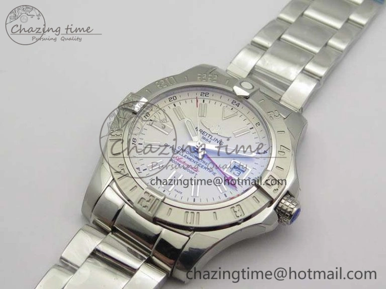 Avenger GMT SS GF 1-1 Best Edition White Sticks Marker Dial On SS Bracelet A Comfortable 5711