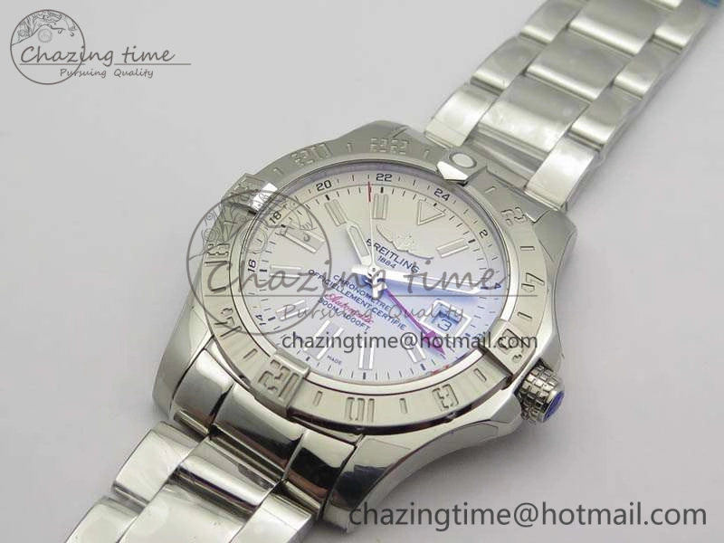 Avenger GMT SS GF 1-1 Best Edition White Sticks Marker Dial On SS Bracelet A Comfortable 5711