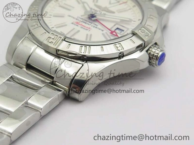 Avenger GMT SS GF 1-1 Best Edition White Sticks Marker Dial On SS Bracelet A Comfortable 5711
