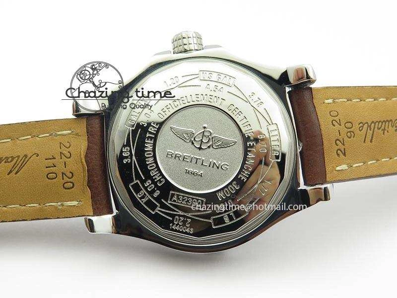 Avenger II GMT SS Black Dial Arabic Numerals Markers On Leather Strap A Refined 5778