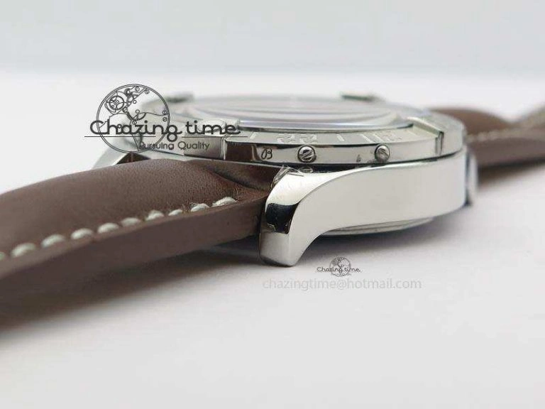 WaterResistant Avenger II GMT SS Black Dial On Brown Leather Strap A 5779