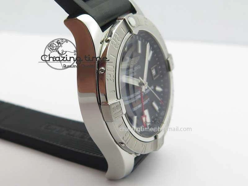 Durable Avenger II GMT SS Black Dial On Rubber Strap A 5765