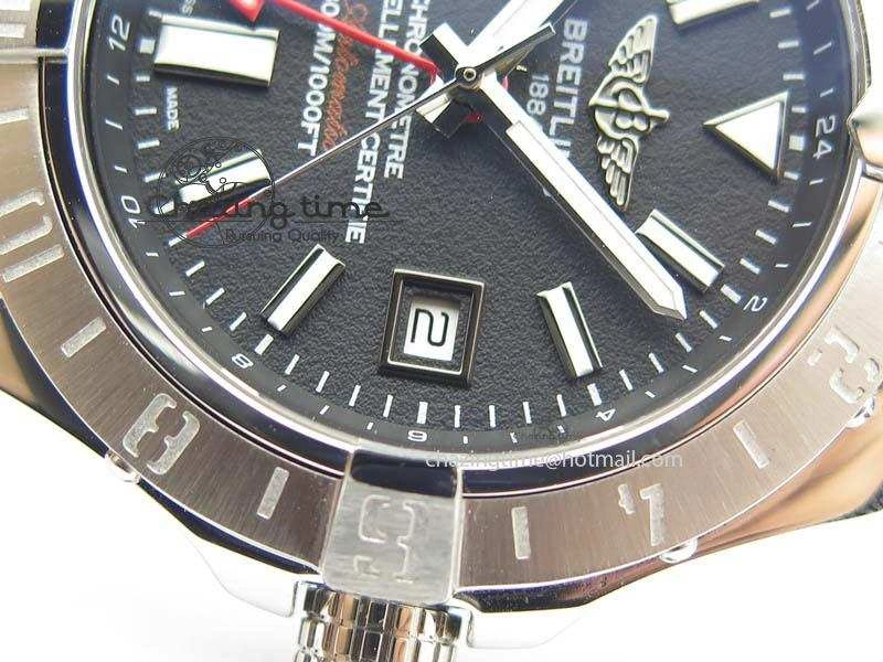Durable Avenger II GMT SS Black Dial On Rubber Strap A 5765