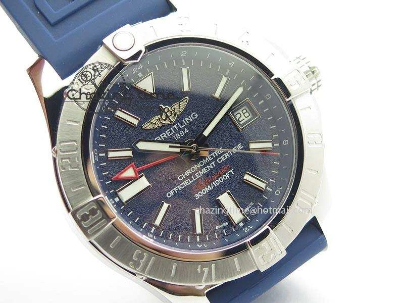Avenger II GMT SS Blue Dial On Blue Rubber Strap A Resilient 5781