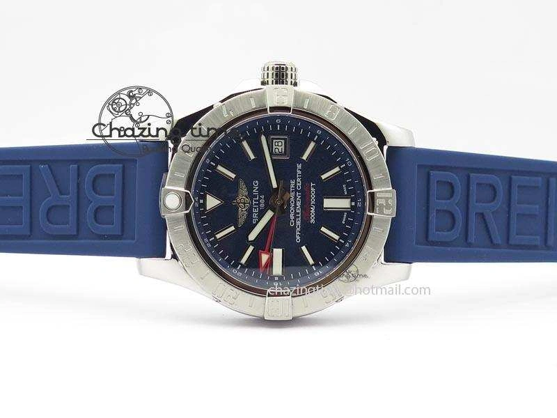 Avenger II GMT SS Blue Dial On Blue Rubber Strap A Resilient 5781