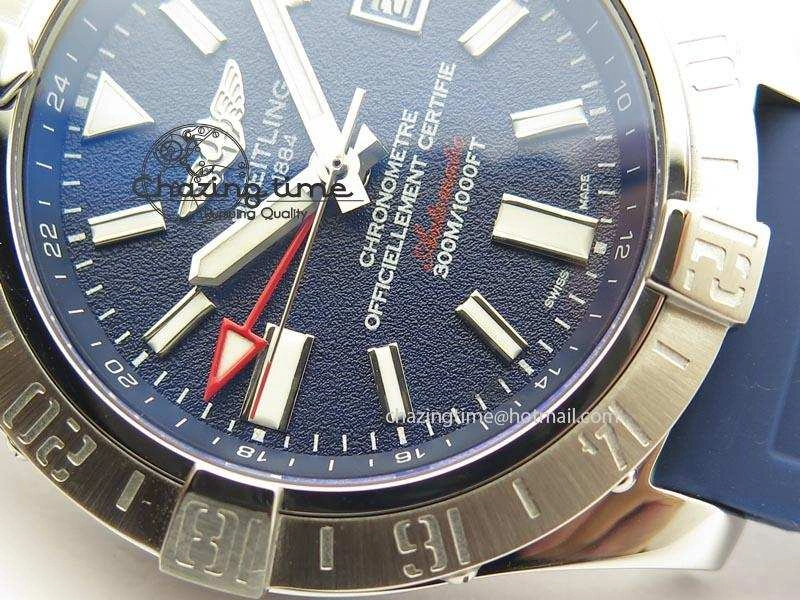 Avenger II GMT SS Blue Dial On Blue Rubber Strap A Resilient 5781