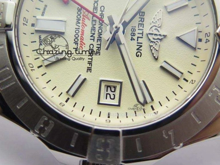 Tailored Avenger II GMT SS Cream Dial On Brown Leather Strap A 5780