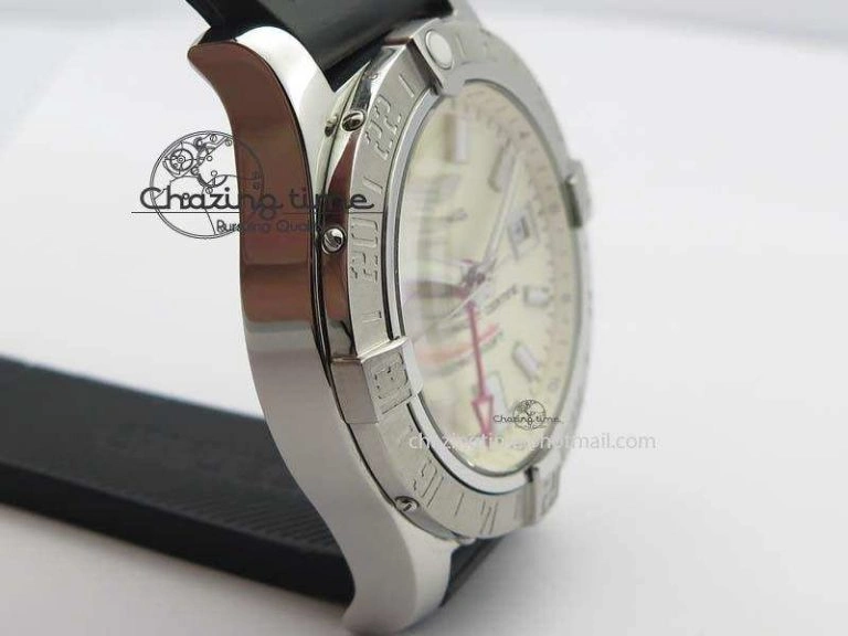 Stretchable Avenger II GMT SS Cream Dial On Rubber Strap A 5786