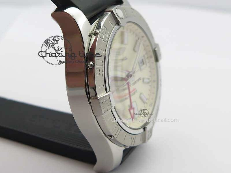Stretchable Avenger II GMT SS Cream Dial On Rubber Strap A 5786