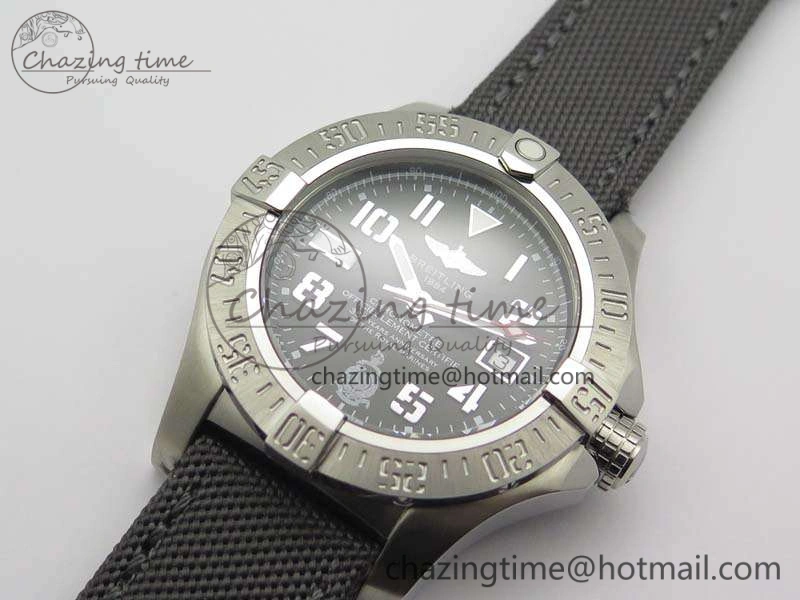 Popular Avenger II Seawolf 350 Years SS 1:1 Best Edition Black Dial On Nylon Strap A 5696
