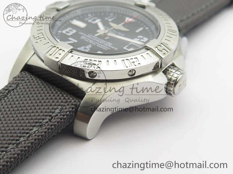 Popular Avenger II Seawolf 350 Years SS 1:1 Best Edition Black Dial On Nylon Strap A 5696