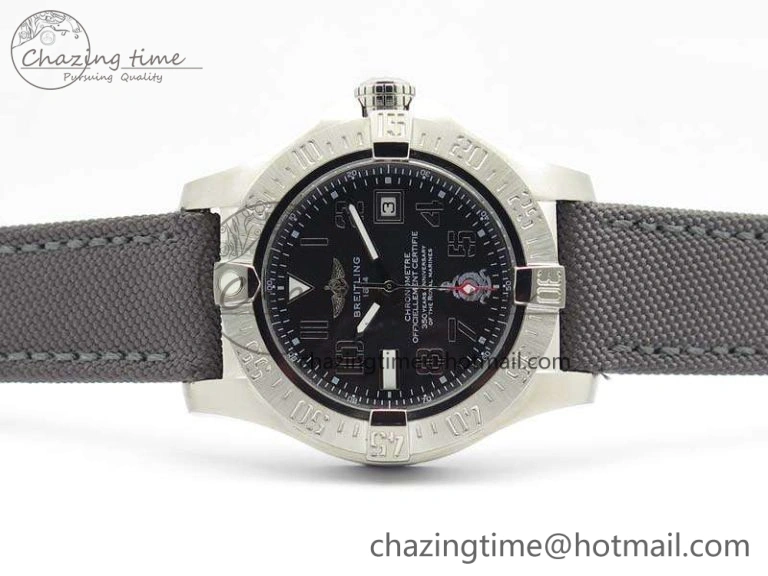 Popular Avenger II Seawolf 350 Years SS 1:1 Best Edition Black Dial On Nylon Strap A 5696