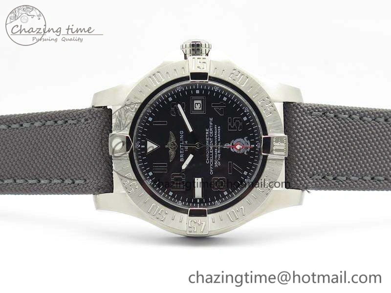 Popular Avenger II Seawolf 350 Years SS 1:1 Best Edition Black Dial On Nylon Strap A 5696