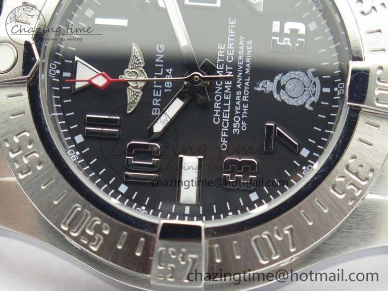 Popular Avenger II Seawolf 350 Years SS 1:1 Best Edition Black Dial On Nylon Strap A 5696