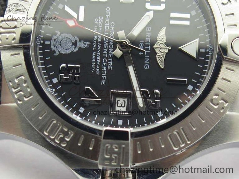 Popular Avenger II Seawolf 350 Years SS 1:1 Best Edition Black Dial On Nylon Strap A 5696