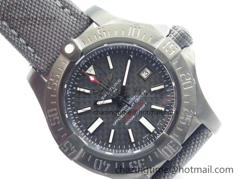 Avenger II Seawolf DLC Best Edition Black CF Dial On Nylon Strap A2836 (Free Leather Strap) V Minimalist 5698