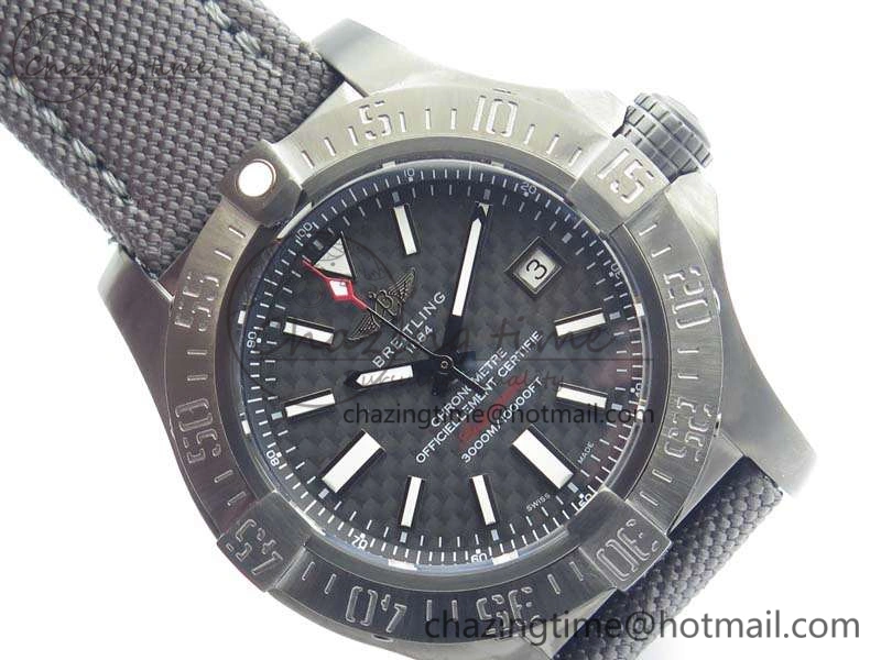 Avenger II Seawolf DLC Best Edition Black CF Dial On Nylon Strap A2836 (Free Leather Strap) V Minimalist 5698