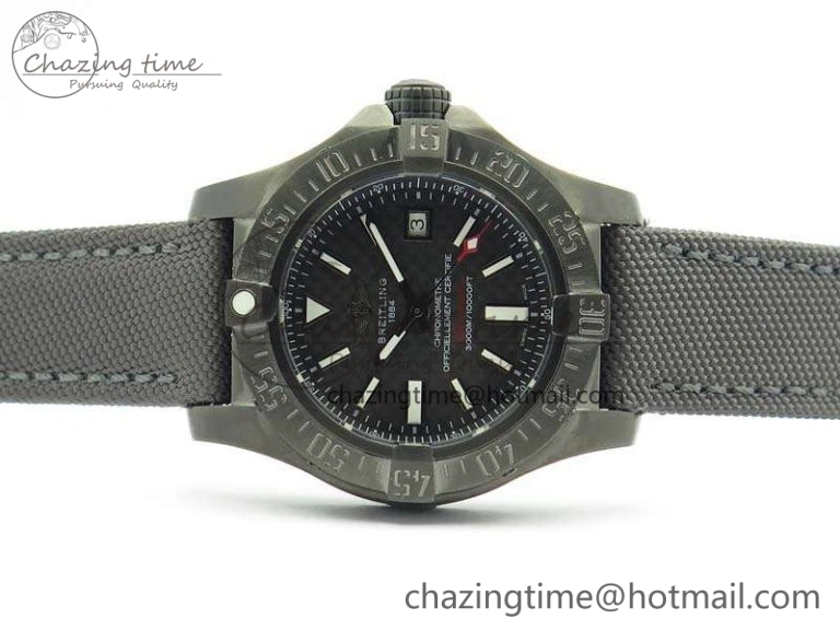 Avenger II Seawolf DLC Best Edition Black CF Dial On Nylon Strap A2836 (Free Leather Strap) V Minimalist 5698