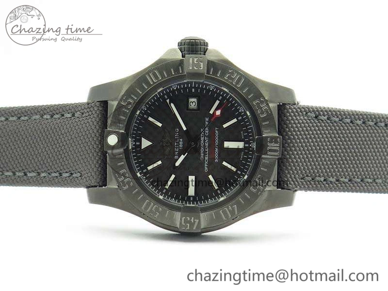 Avenger II Seawolf DLC Best Edition Black CF Dial On Nylon Strap A2836 (Free Leather Strap) V Minimalist 5698