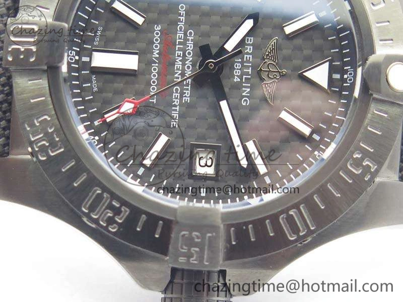 Avenger II Seawolf DLC Best Edition Black CF Dial On Nylon Strap A2836 (Free Leather Strap) V Minimalist 5698
