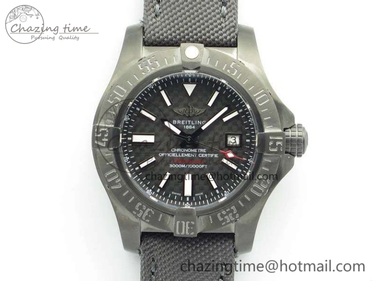 Avenger II Seawolf DLC Best Edition Black CF Dial On Nylon Strap A2836 (Free Leather Strap) V Minimalist 5698