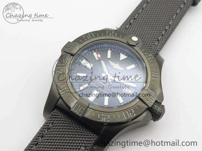 Avenger II Seawolf DLC Best Edition Black CF Dial On Nylon Strap A2836 (Free Leather Strap) V Minimalist 5698