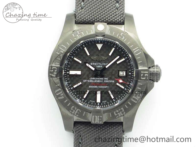 Avenger II Seawolf DLC Best Edition Black CF Dial On Nylon Strap A2836 (Free Leather Strap) V Minimalist 5698