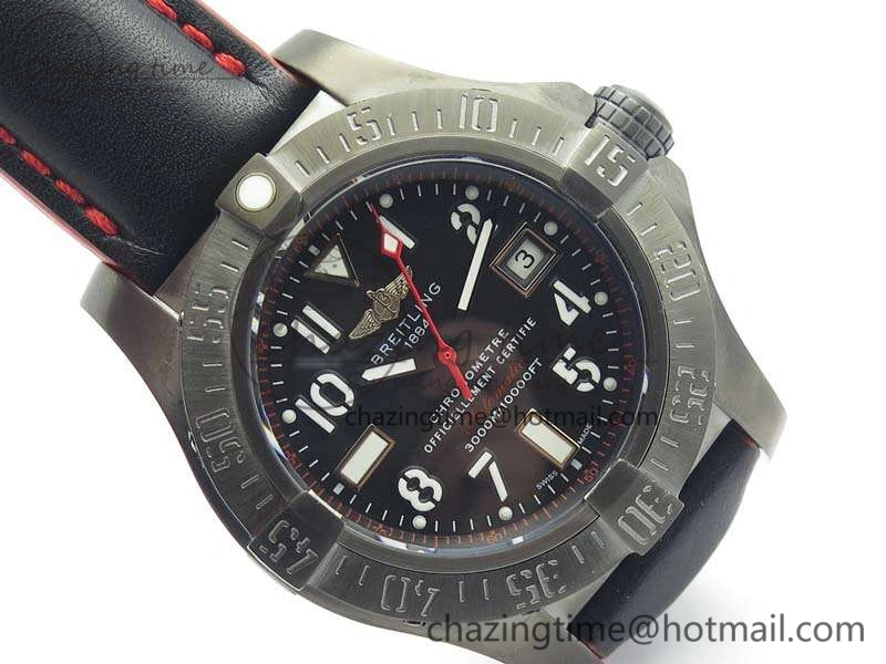 UrbanStyle Avenger II Seawolf DLC Best Edition Black Dial On Leather Strap A2836(Free Leather Strap) V 5705